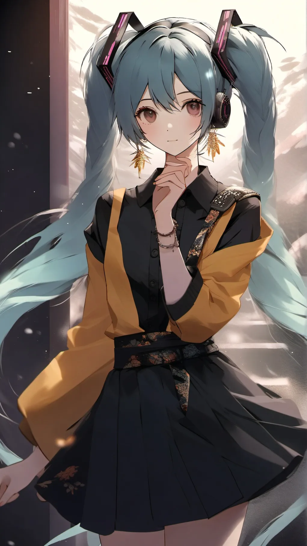 ai character: miku 2  background