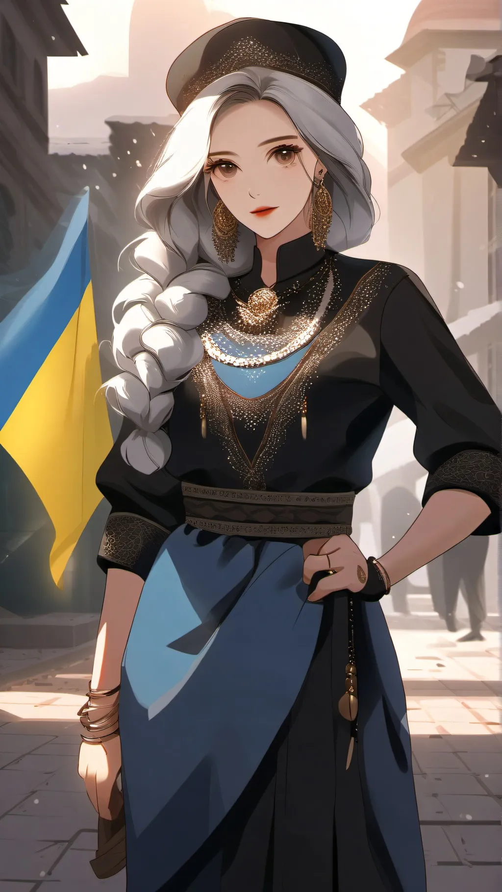 ai character: Ukraine  background