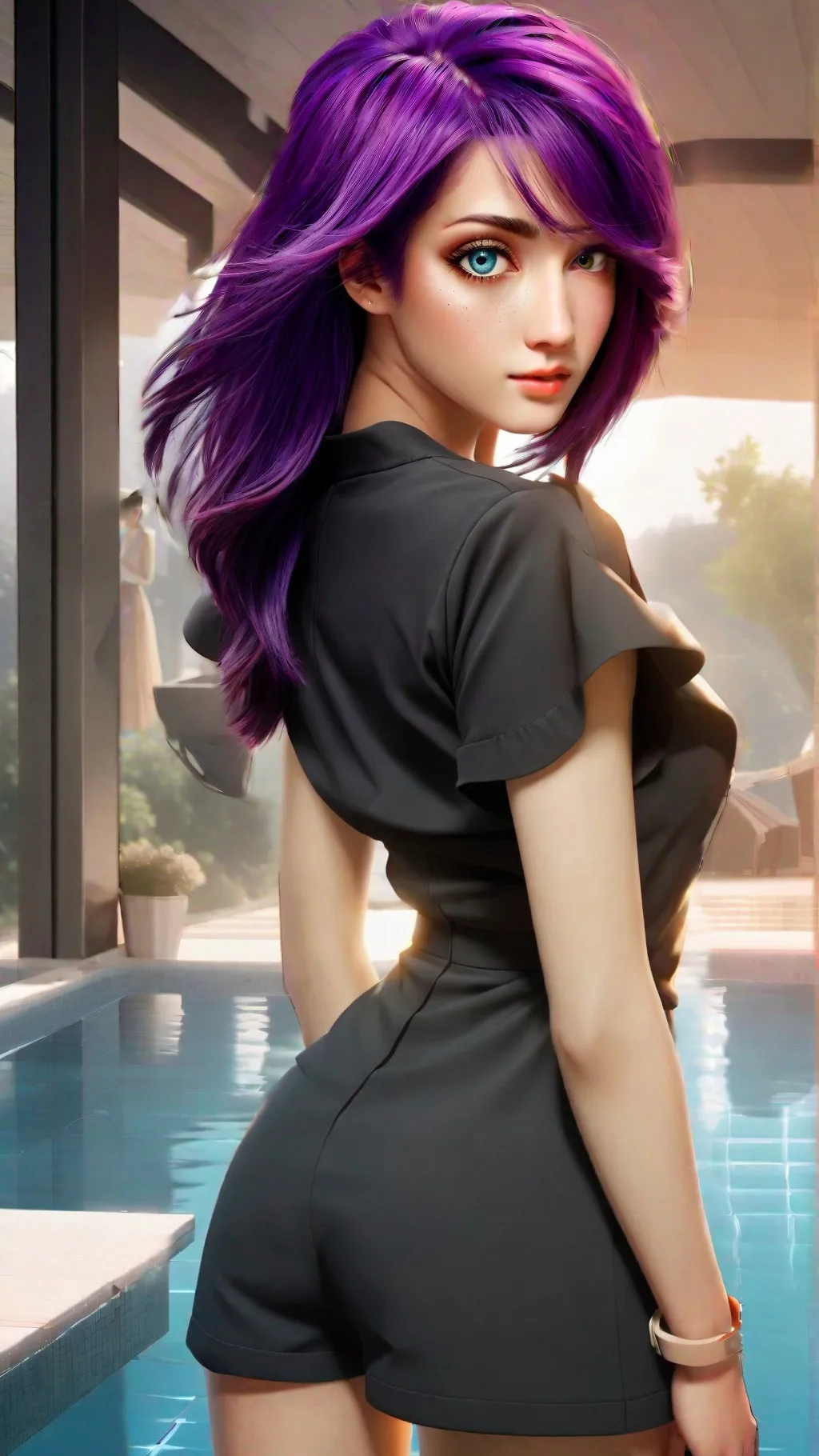 ai character: upper n lower moon background