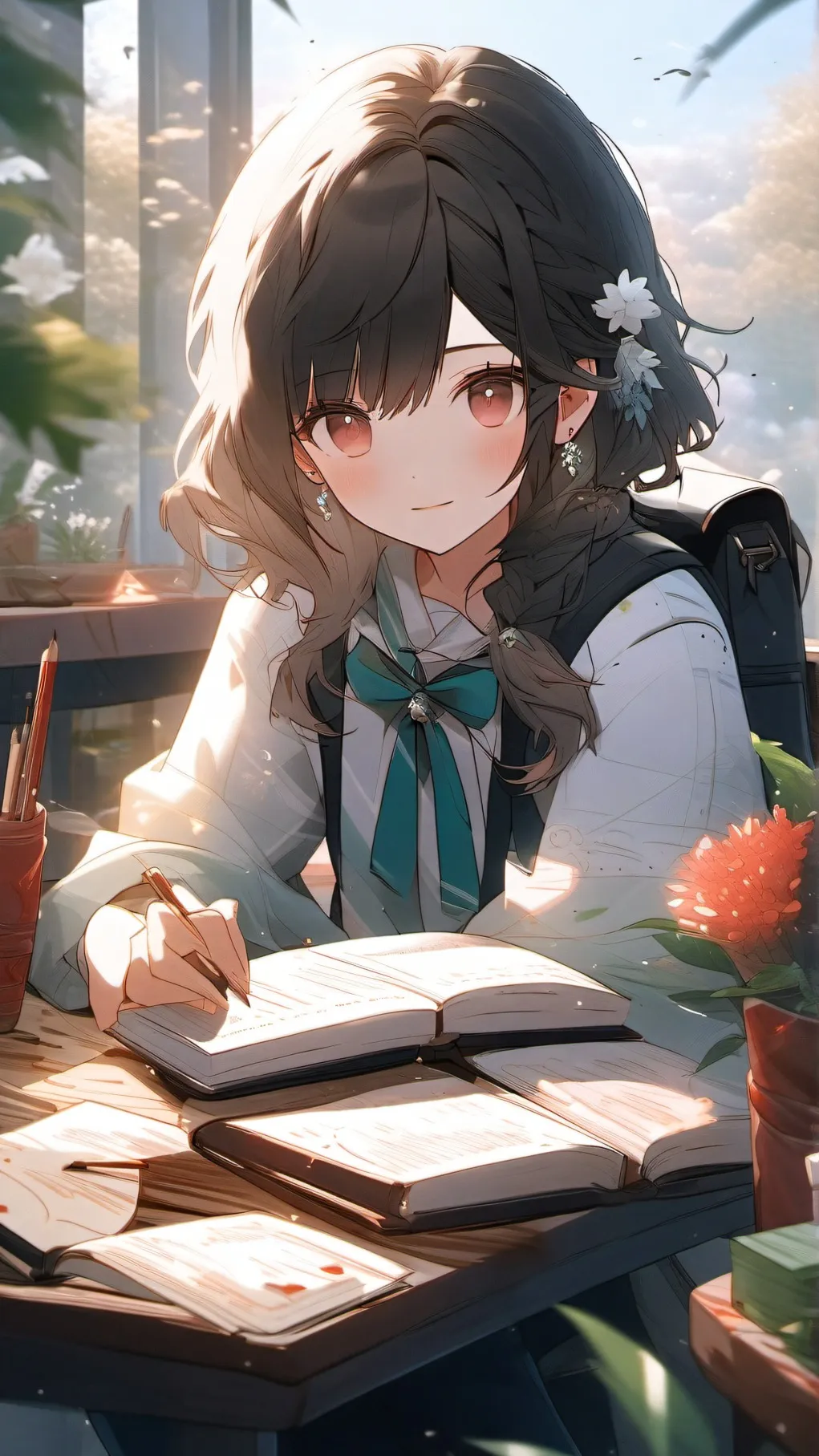 ai character: reverse wonderland background