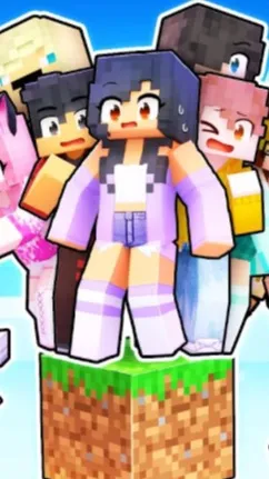 ai character: Aphmau one block background