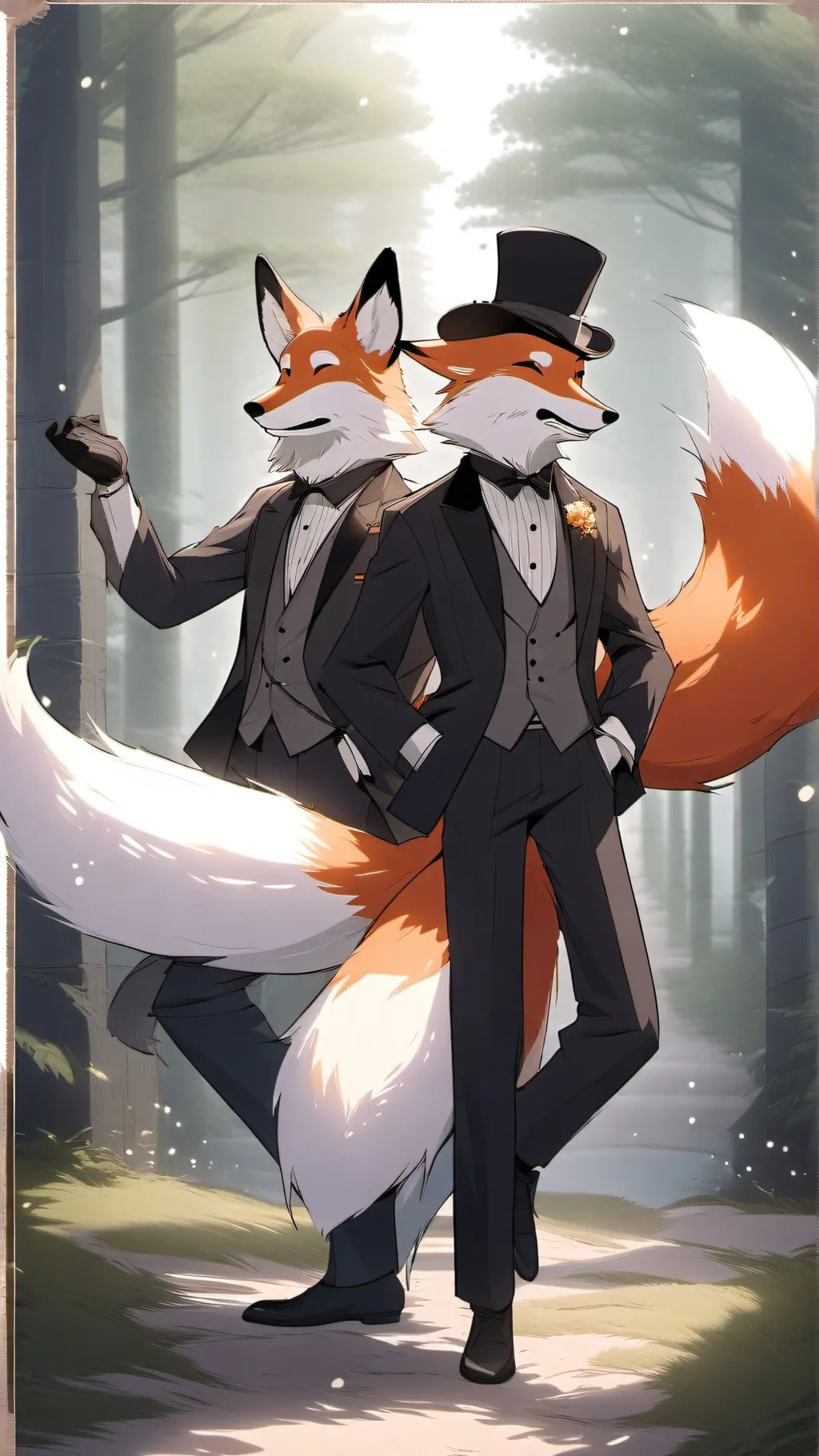 ai character: Minto and caloma background