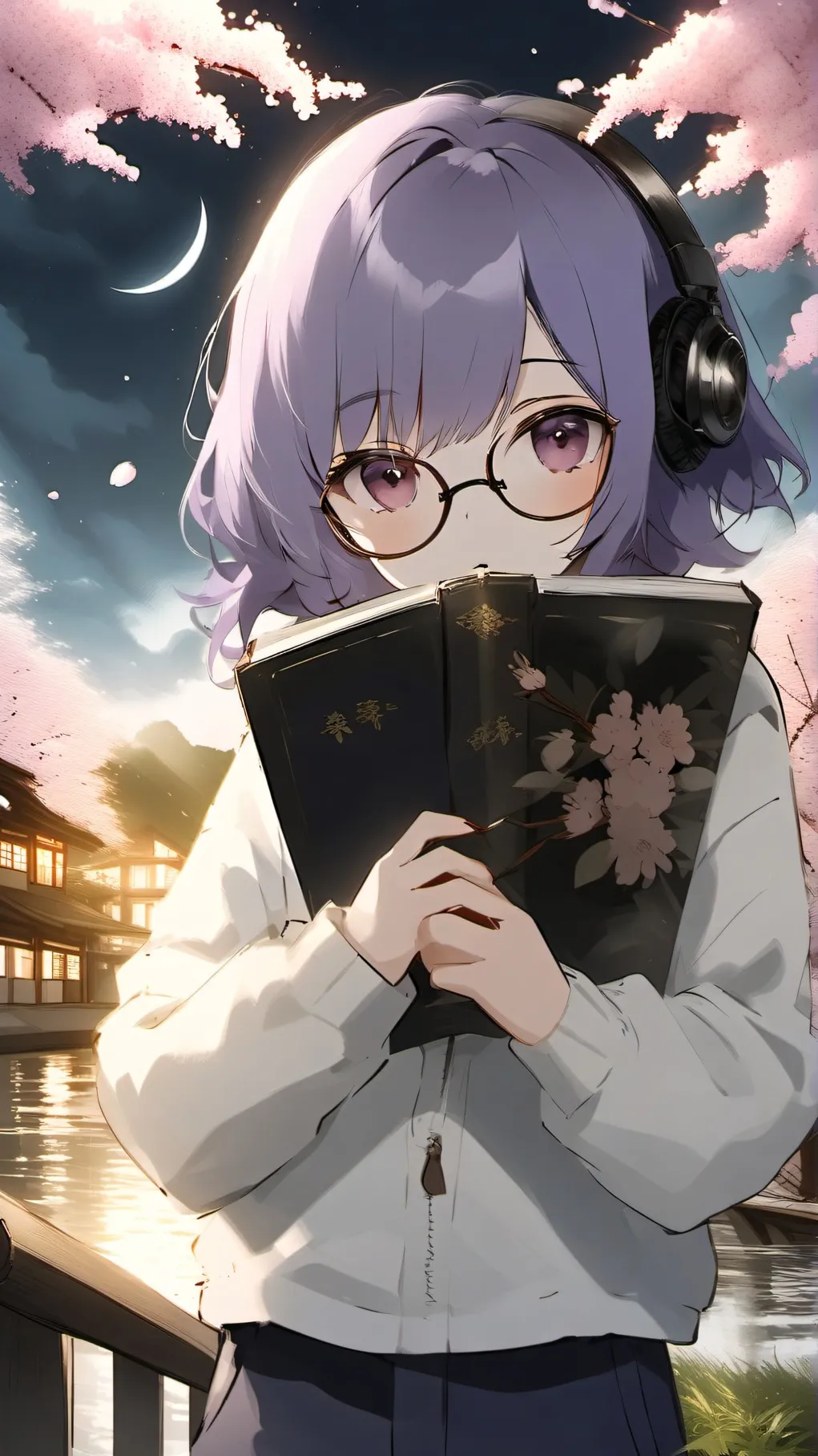 ai character: violet Theastilton background