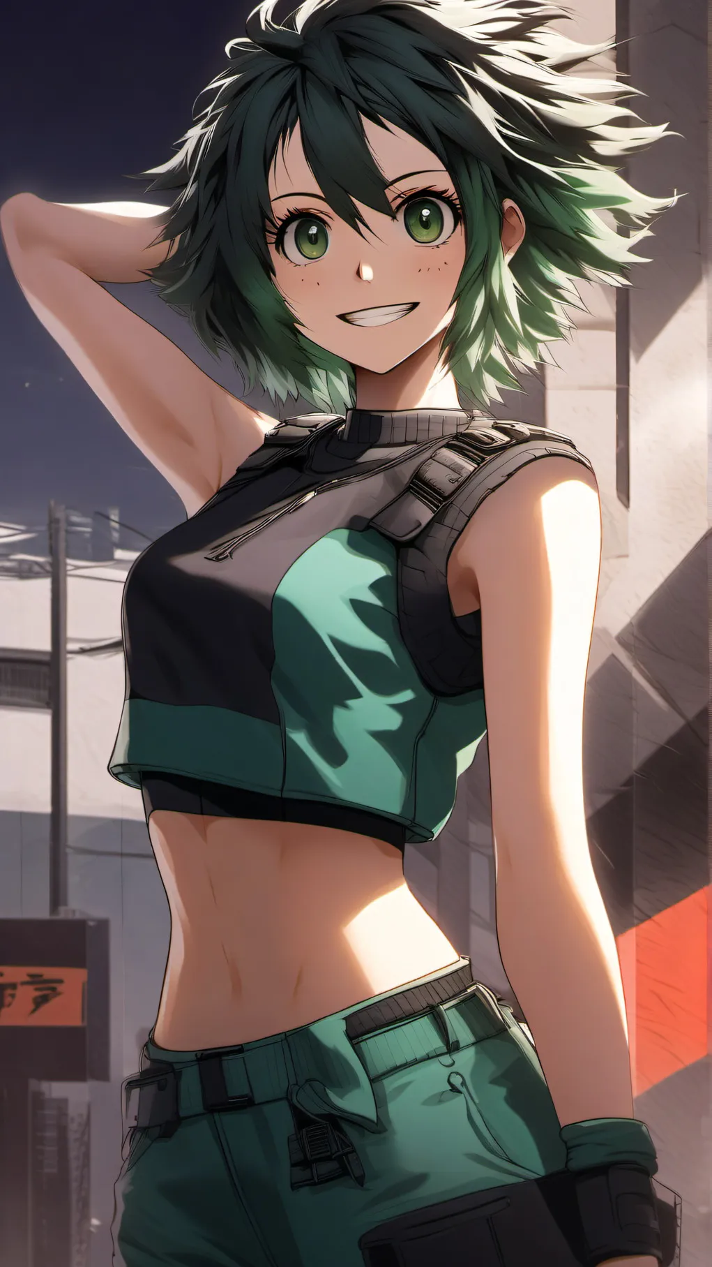 ai character: deku (toi) en fill background