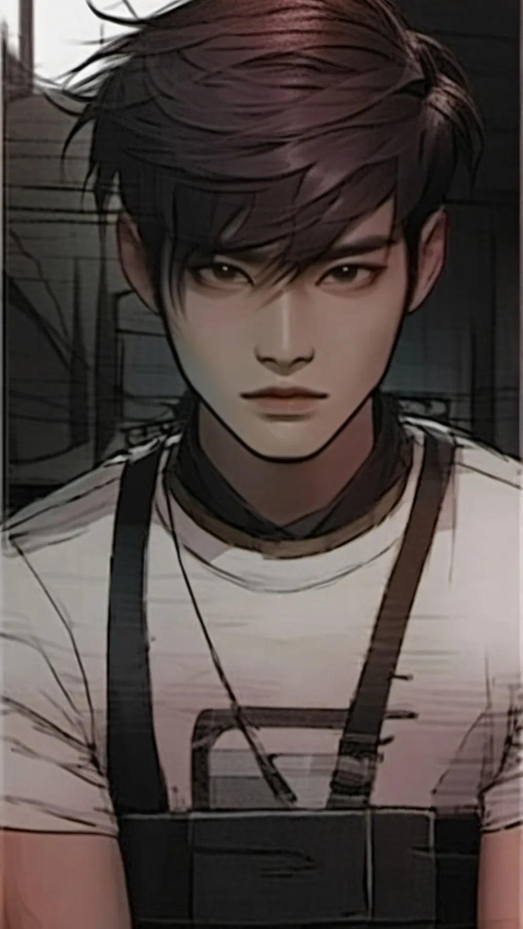 ai character: Random anime boy. background