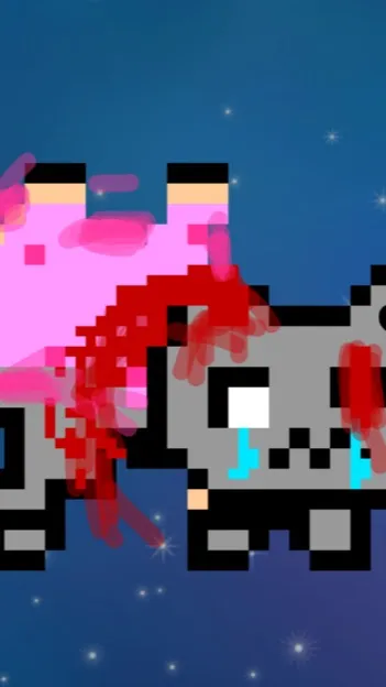 ai character: Hurt nyan background