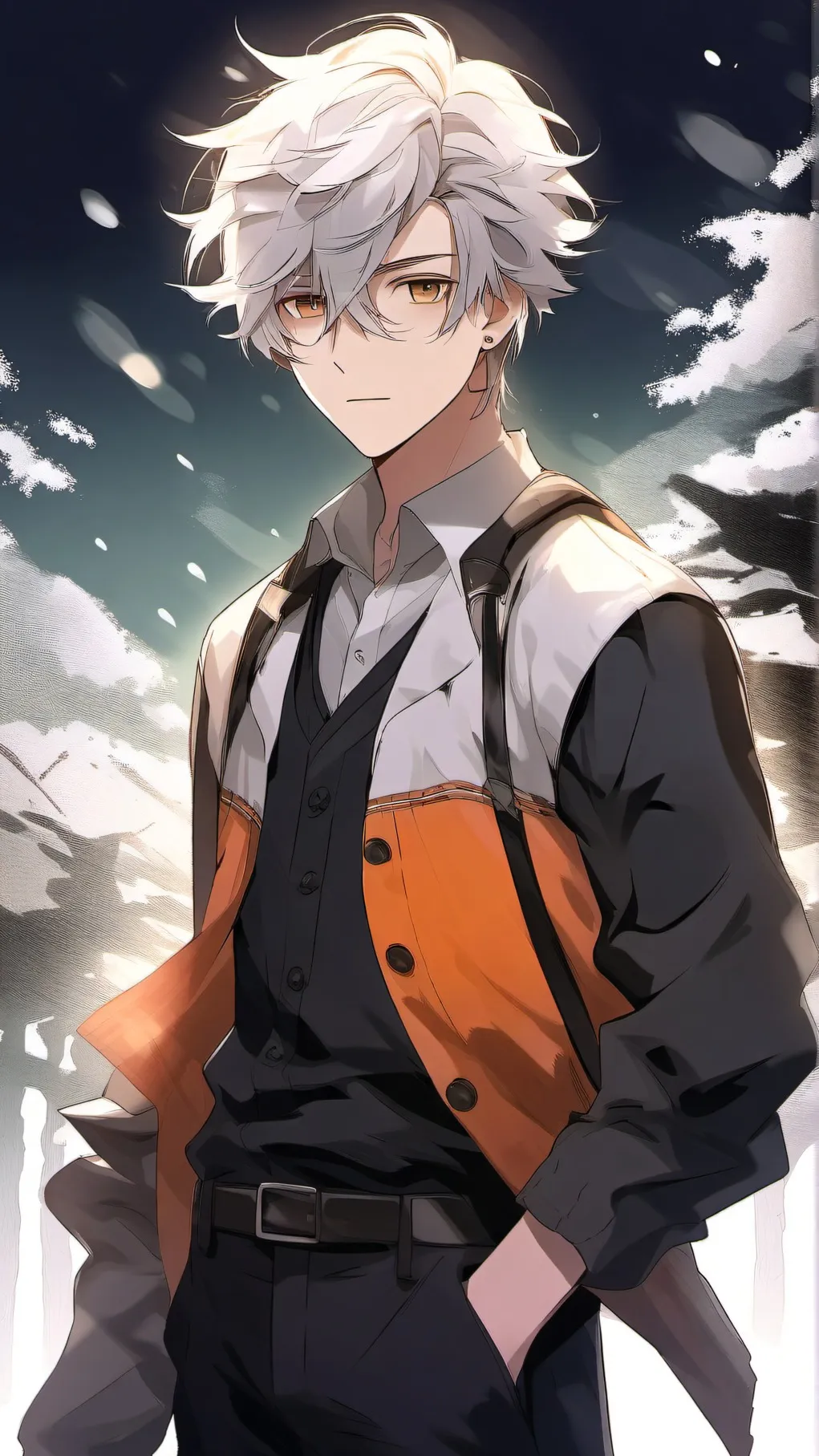 ai character: crazy man background