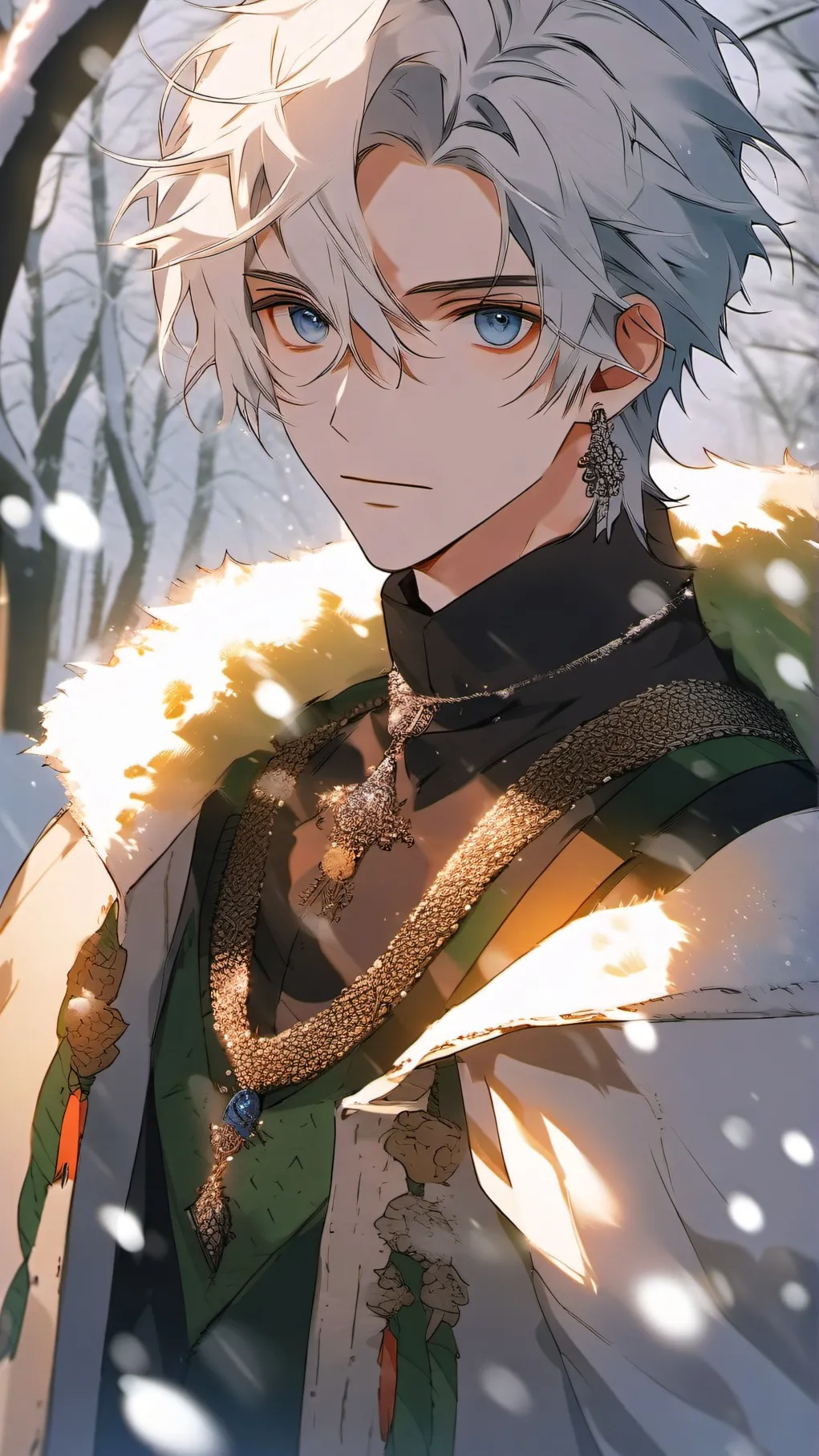 ai character: Winter background