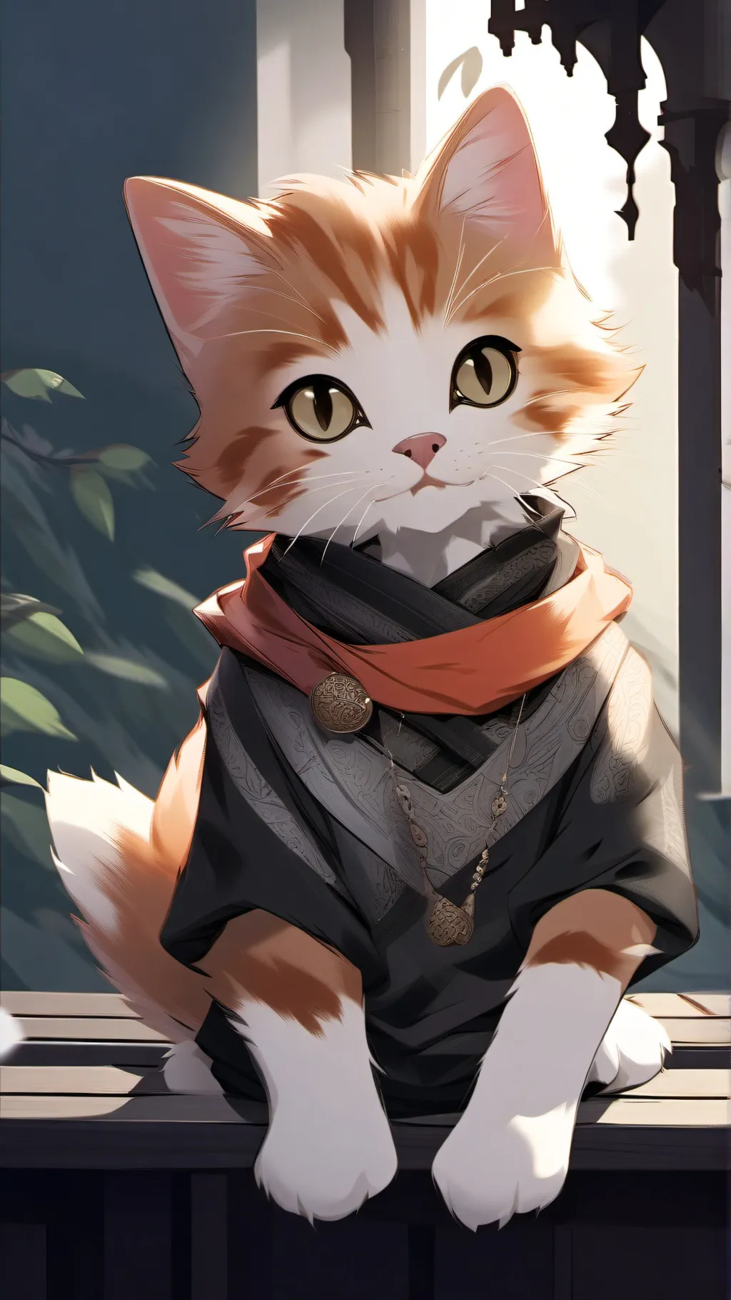 ai character: little ginger background