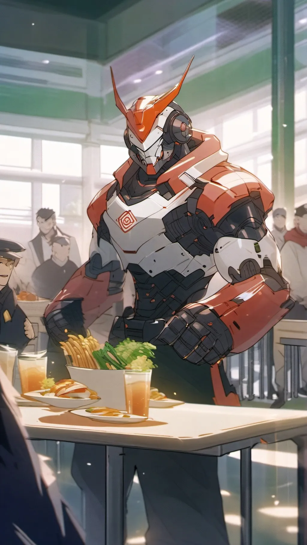 ai character: Robot Chief background