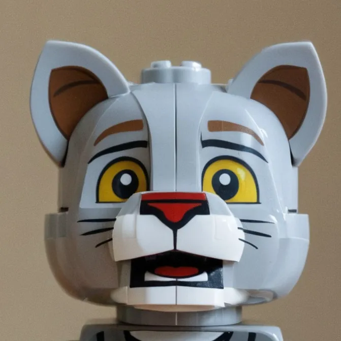 chat with ai character: Talking tom lego