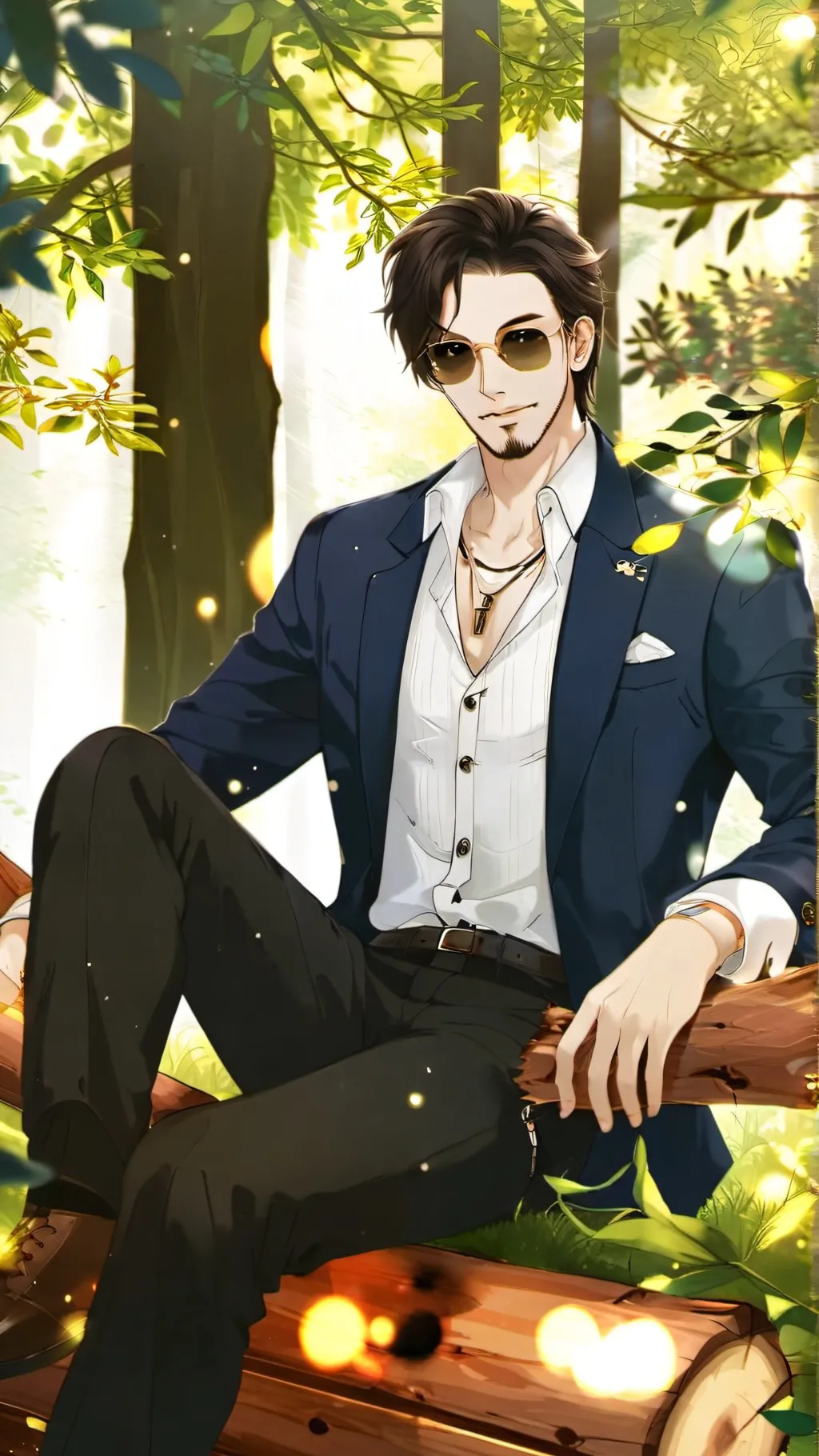 ai character: Michael Black background