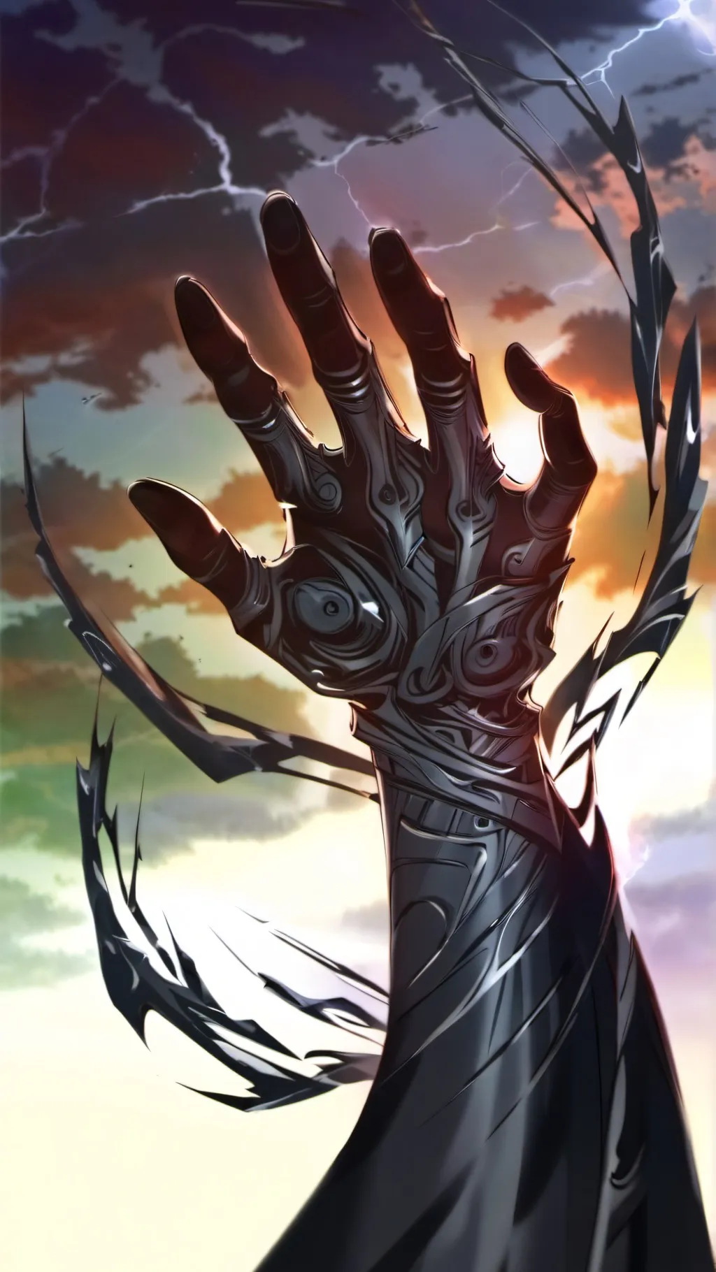 ai character: Dark finger background