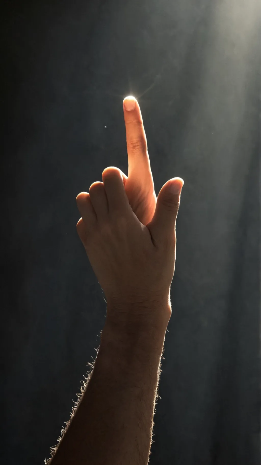 ai character: Light finger background