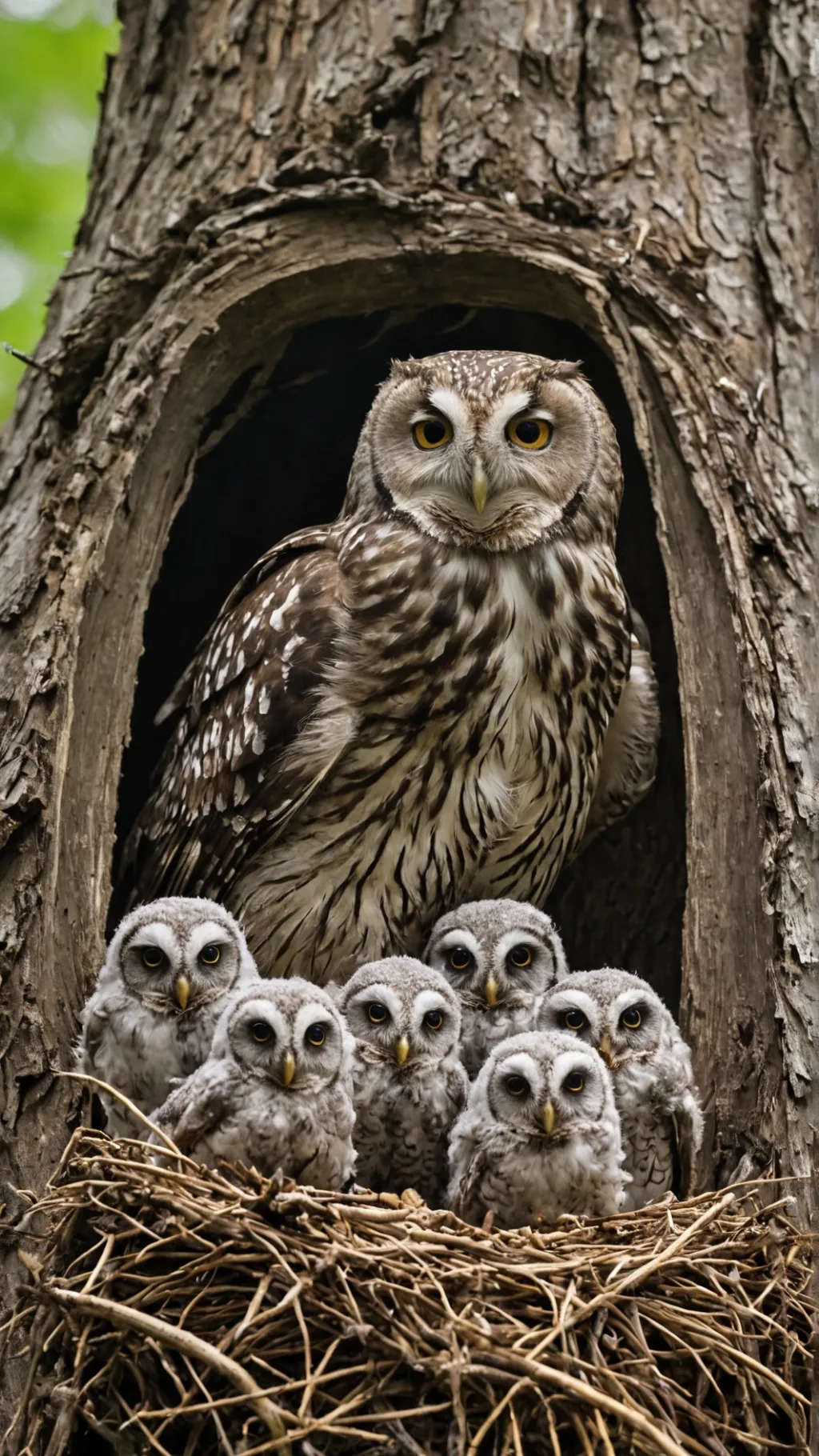 ai character: Owl kills owlets background