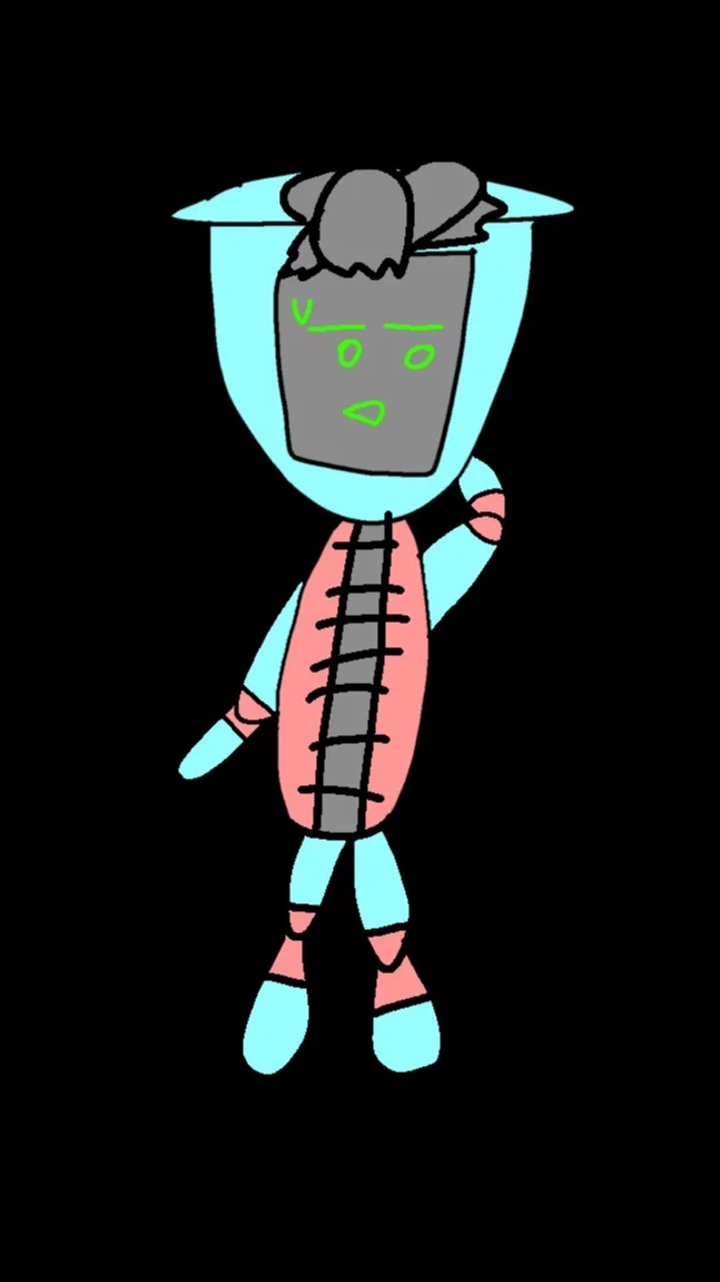 ai character: Fishbowl man  background