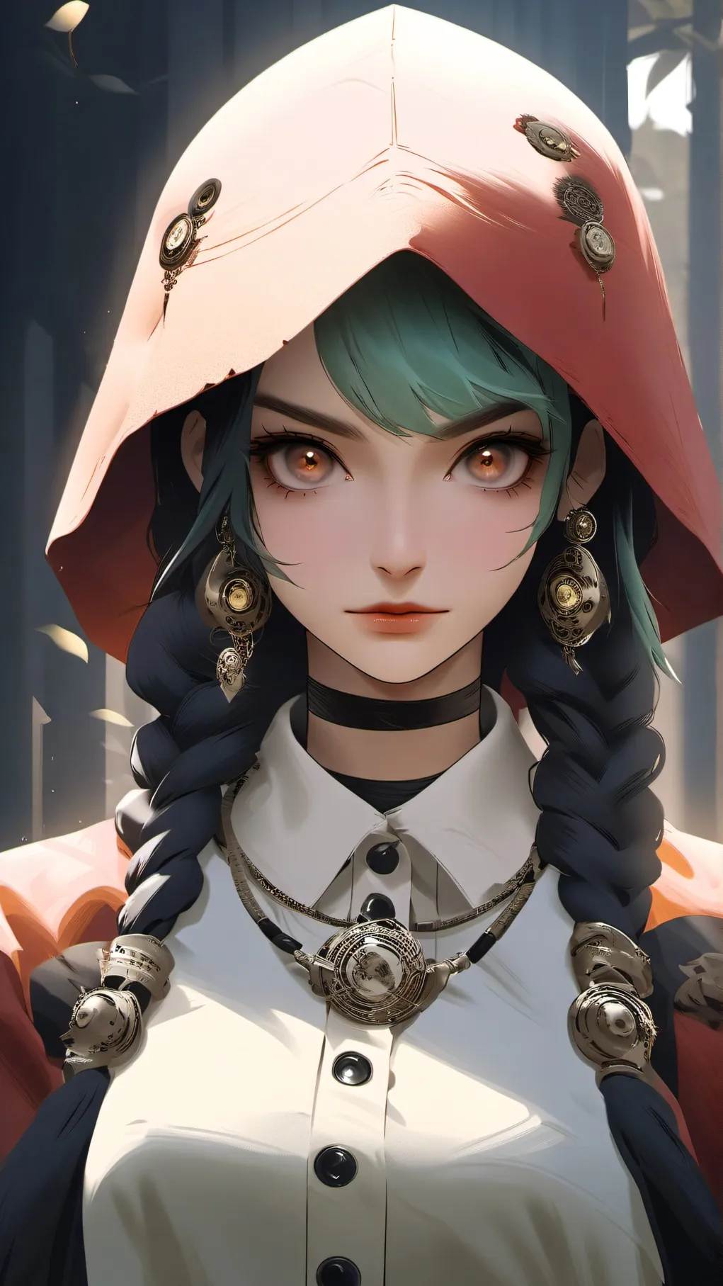 ai character: floresta magica background