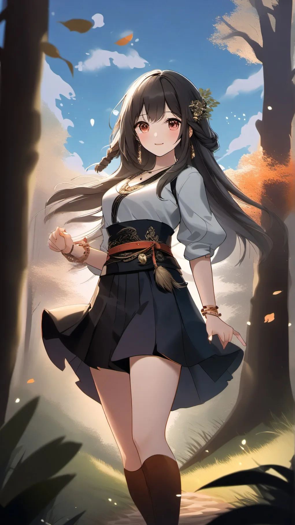 ai character: floresta magica background