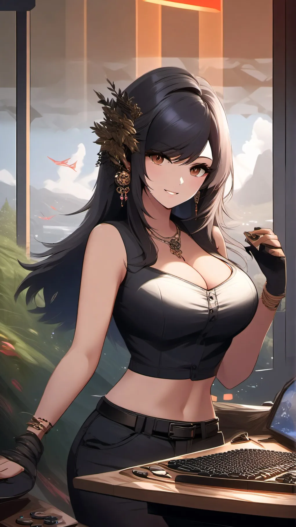 ai character: Maddie background