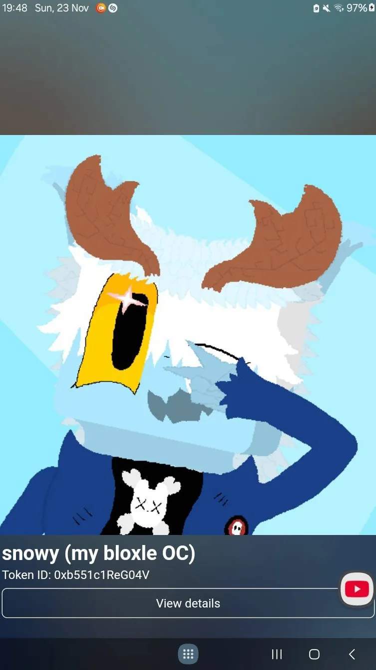 ai character: Snowy  background