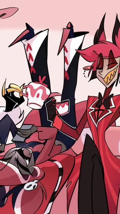 ai character: The Vees x Alastor background