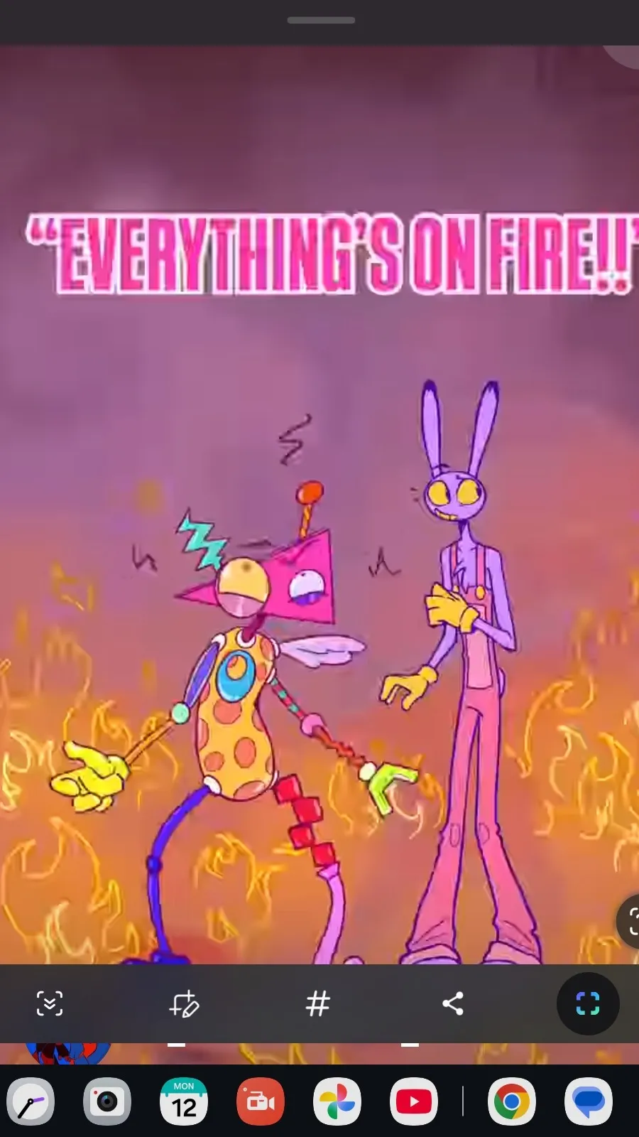 ai character: Fire🔥 *tadc* background