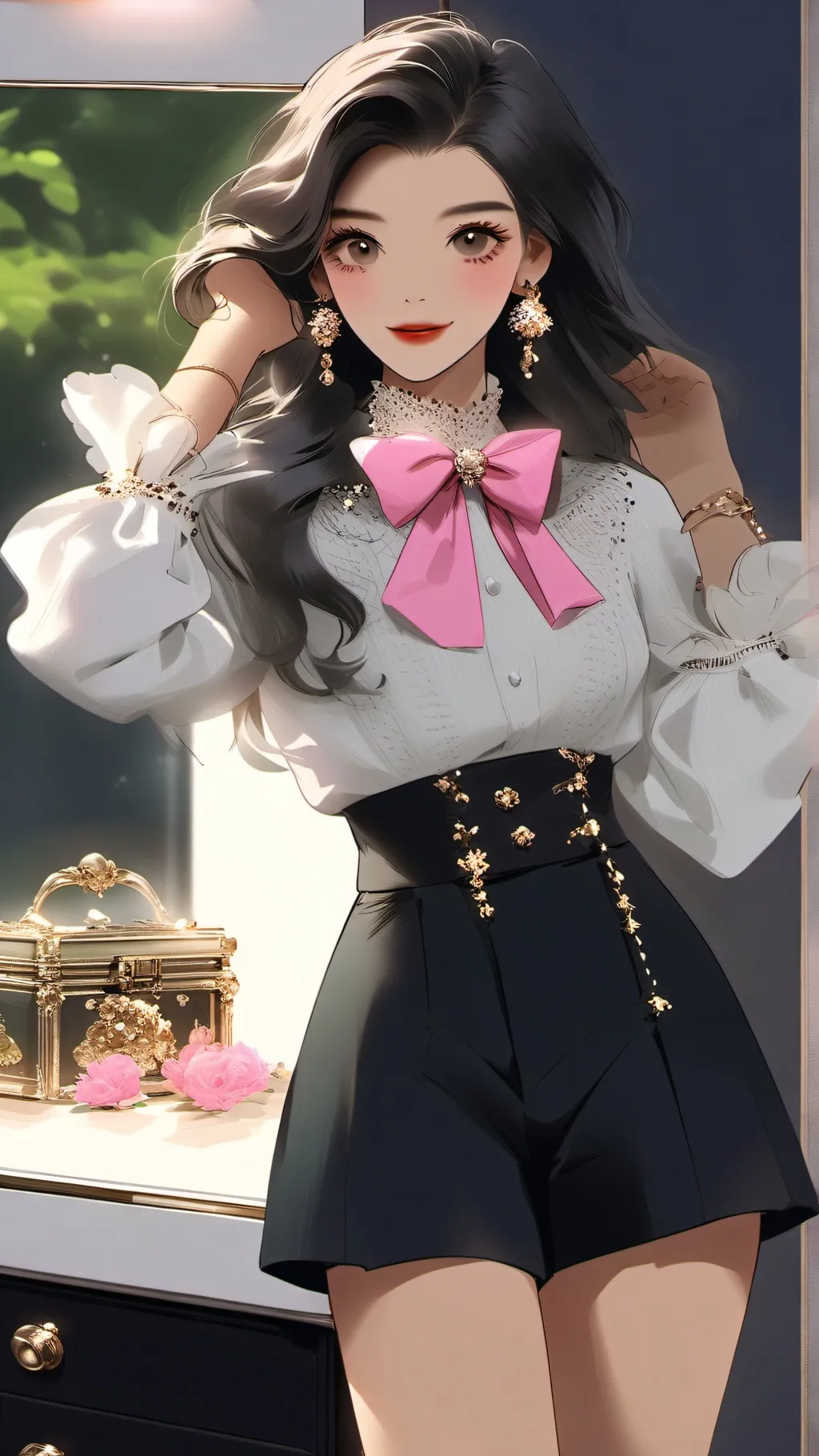 ai character: Jewelry box background