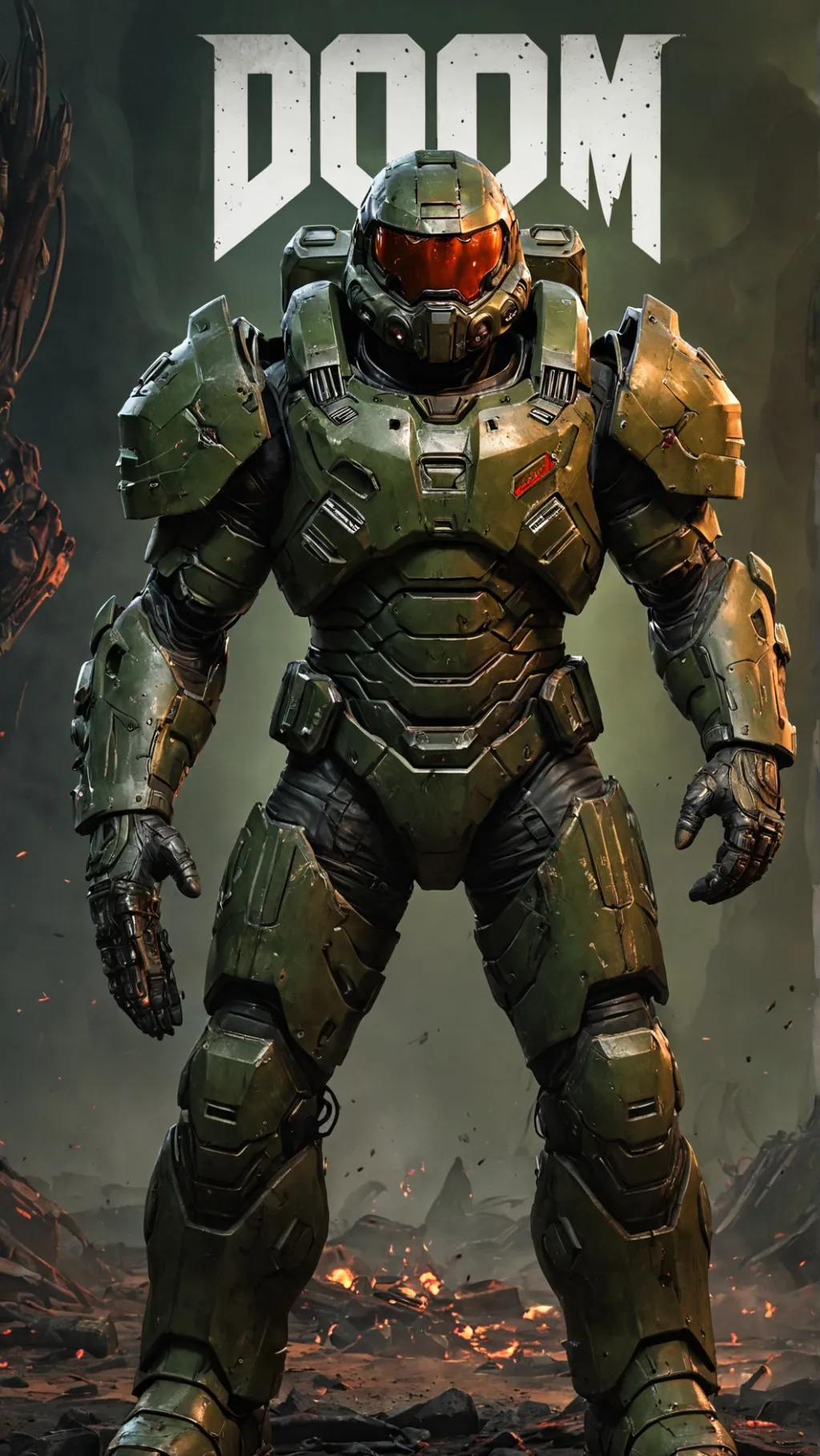 ai character: Doom Slayer univer background