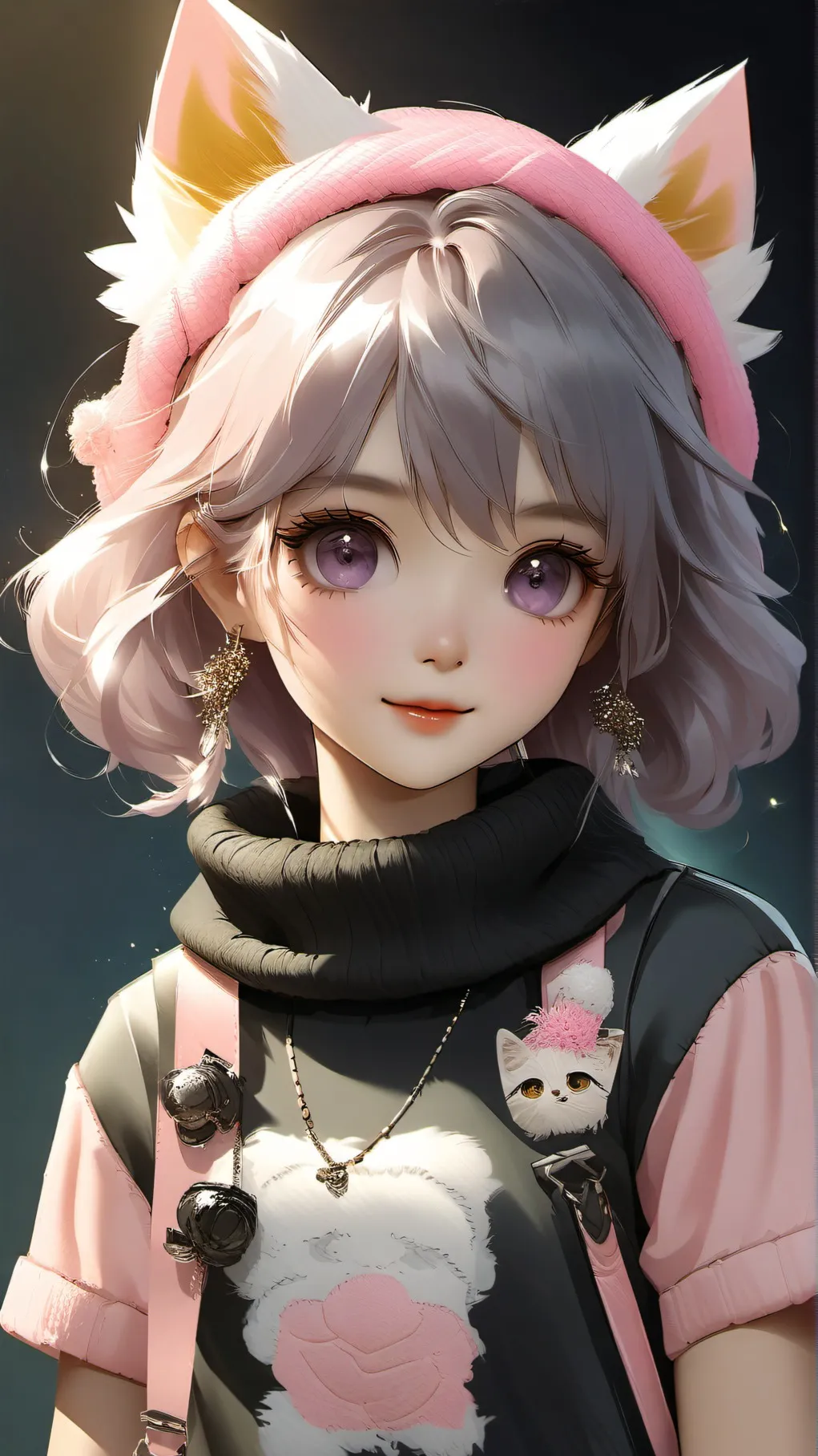 ai character: helper girly pop background