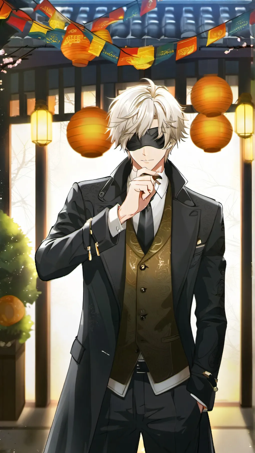 ai character: Gojo JJK background