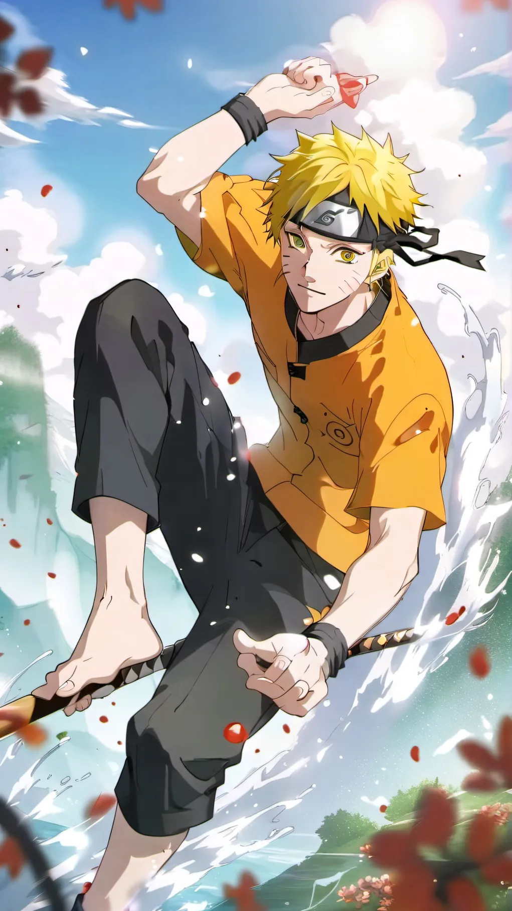 ai character: Naruto Uzumaki background