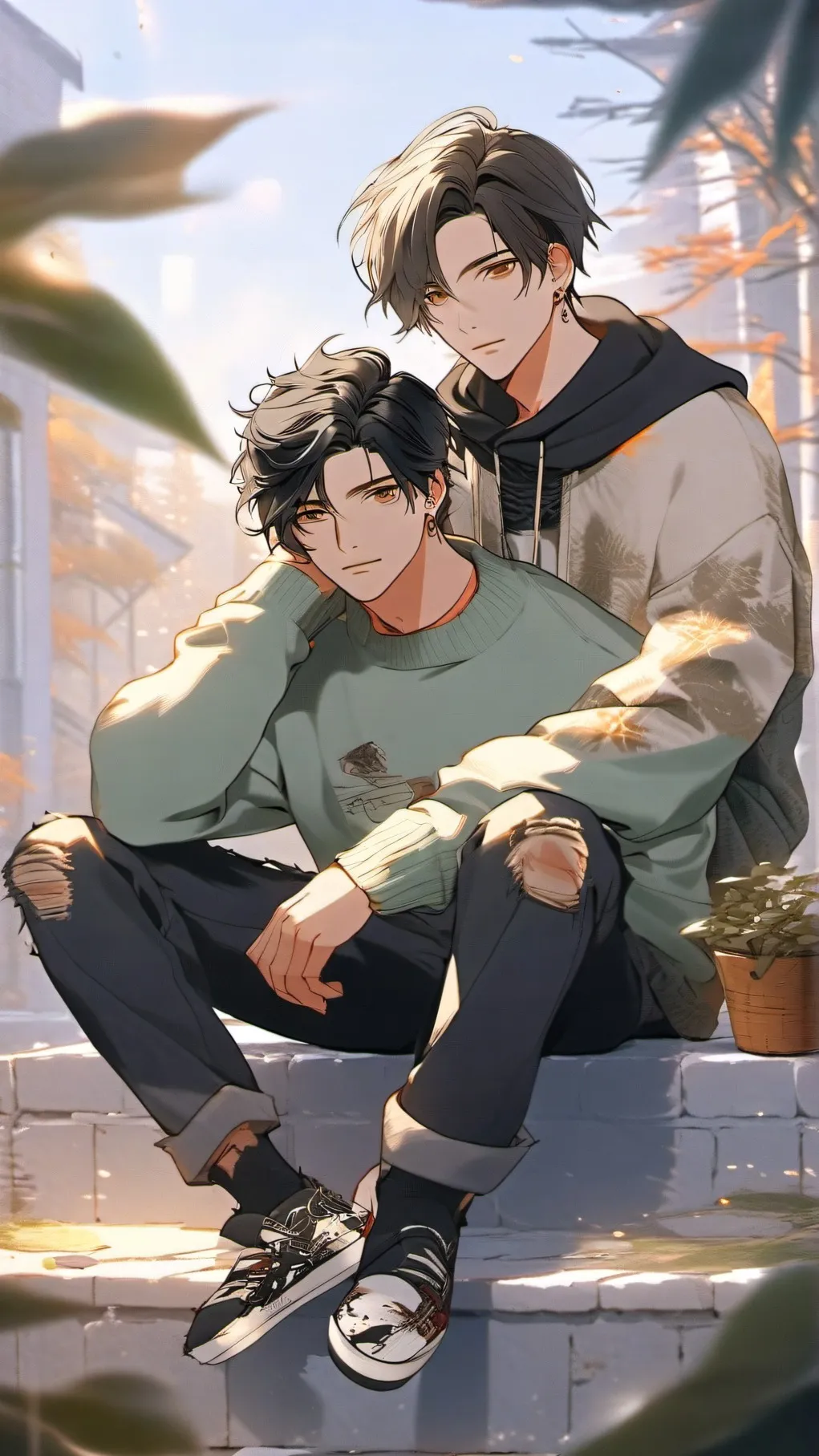 ai character: gay dads -_- background