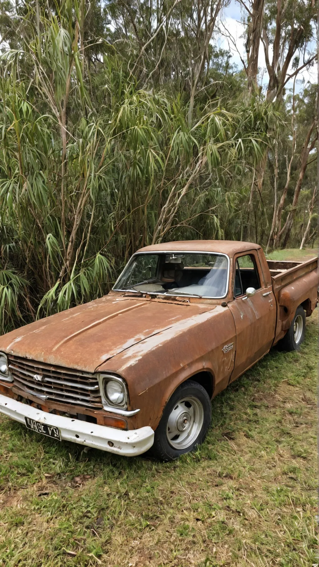 ai character: rusty holden ute background