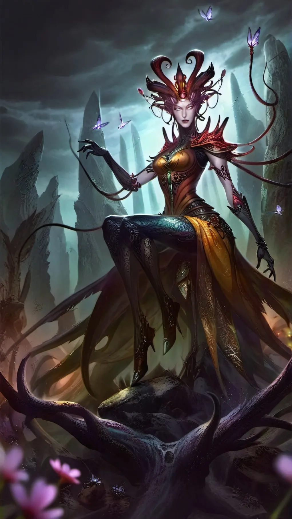 ai character: Dawn background