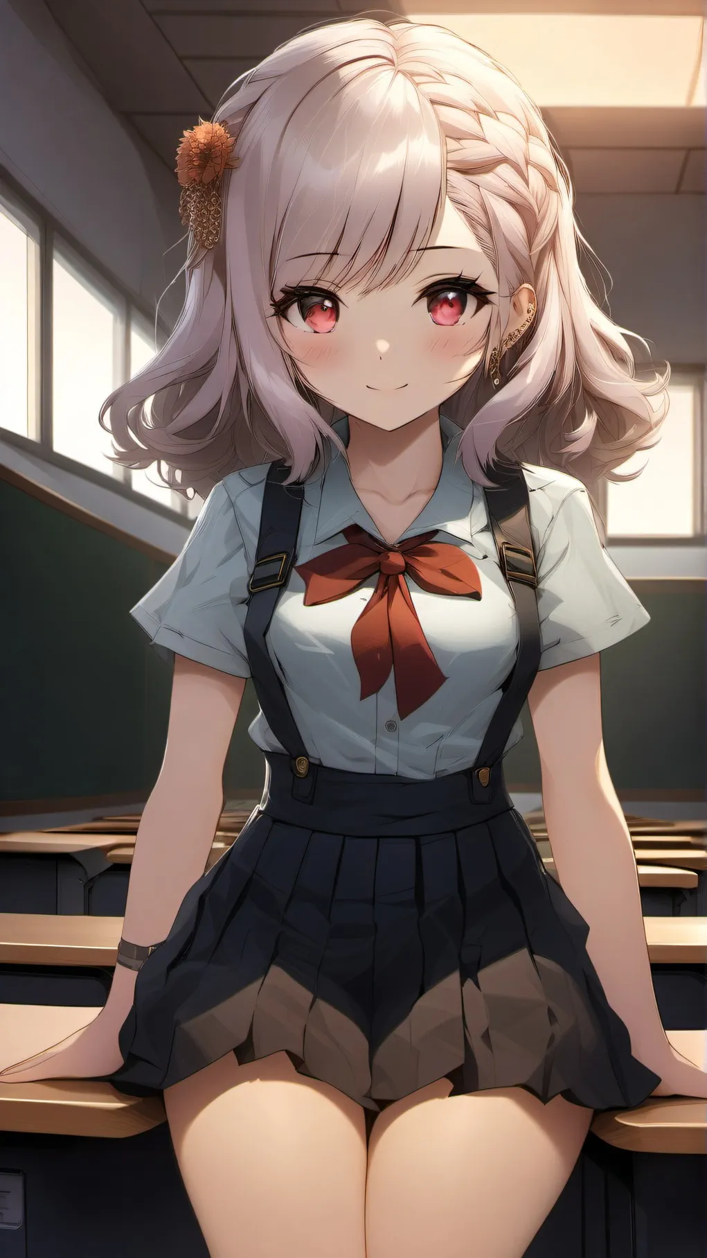 ai character: Cute Anime girl background