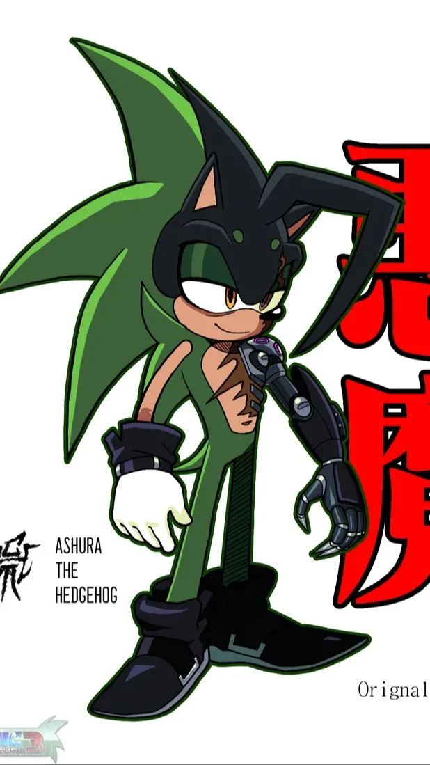 ai character: ashura the hedgeho background