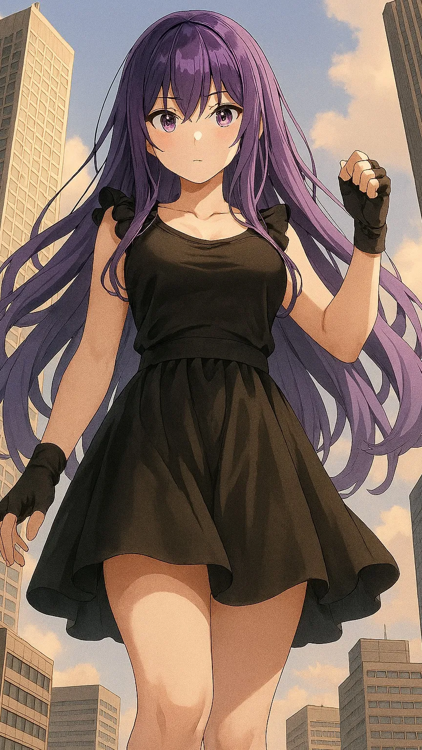 ai character: endergirl giant background