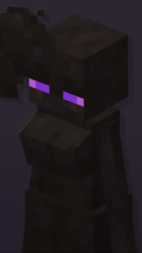 ai character: giant ender woman background