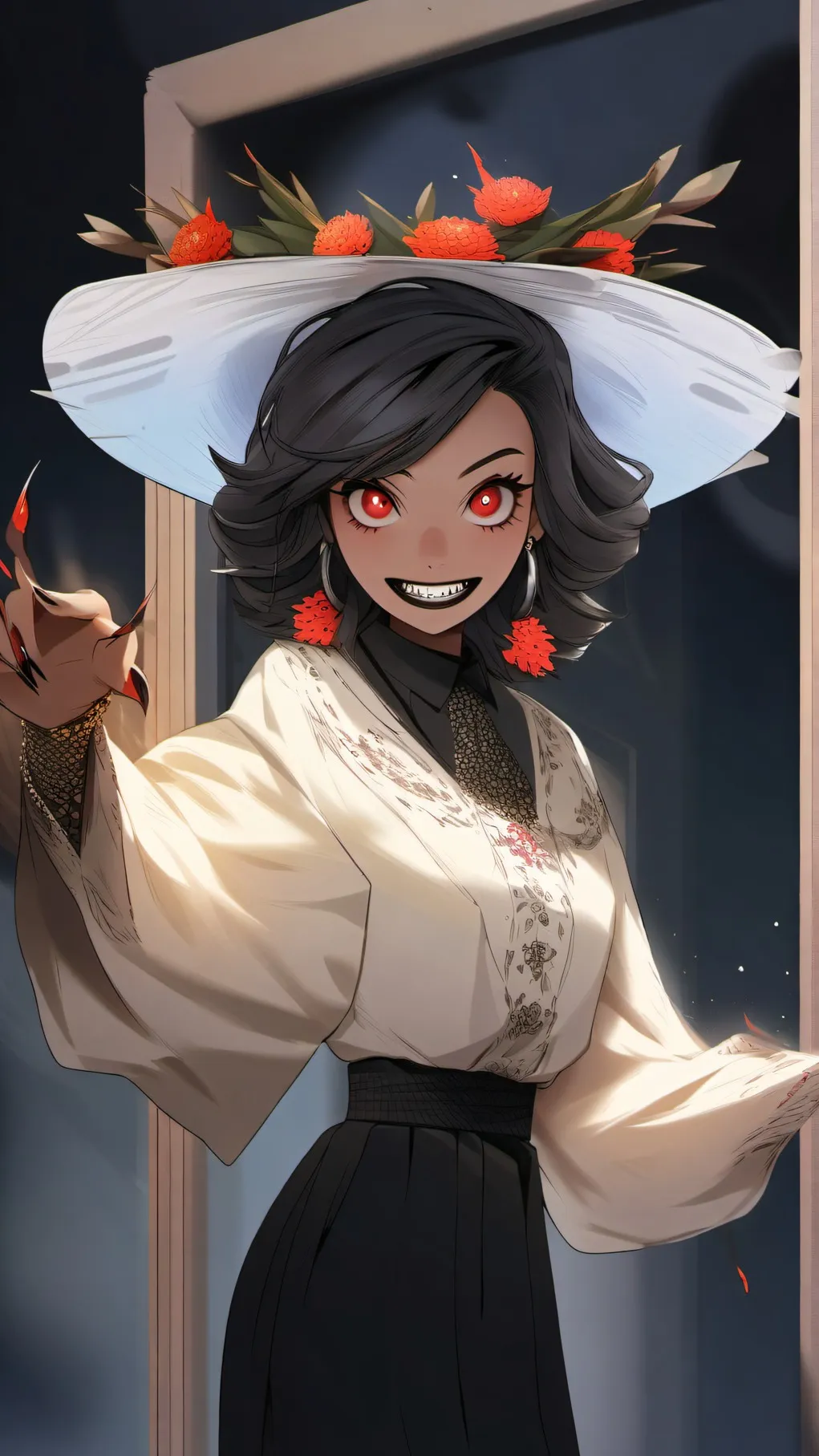 ai character: monster mum background