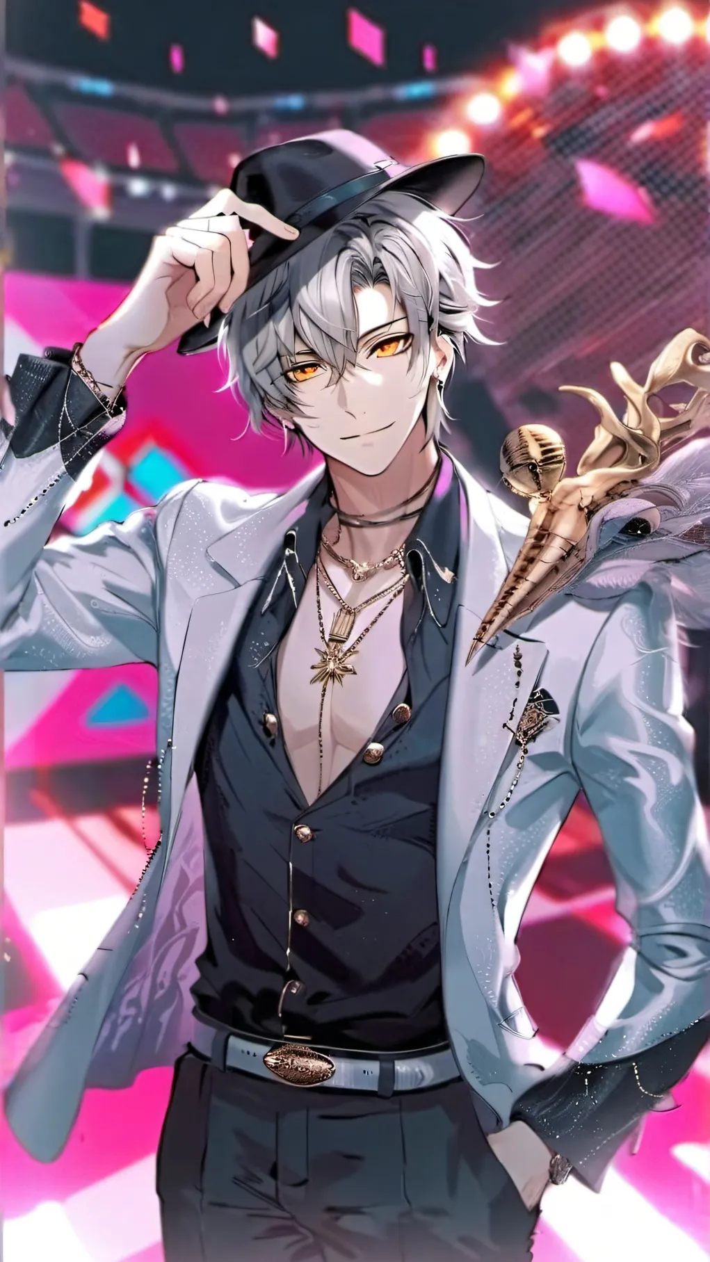 ai character: Jason Silver background