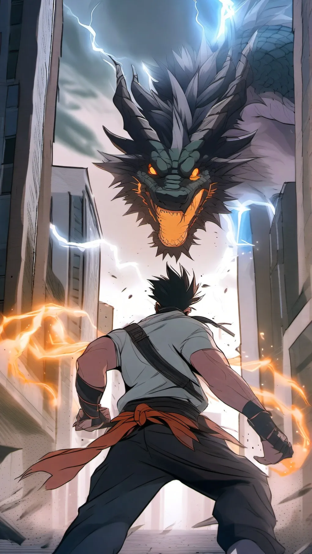 ai character: defence Kaiju   background