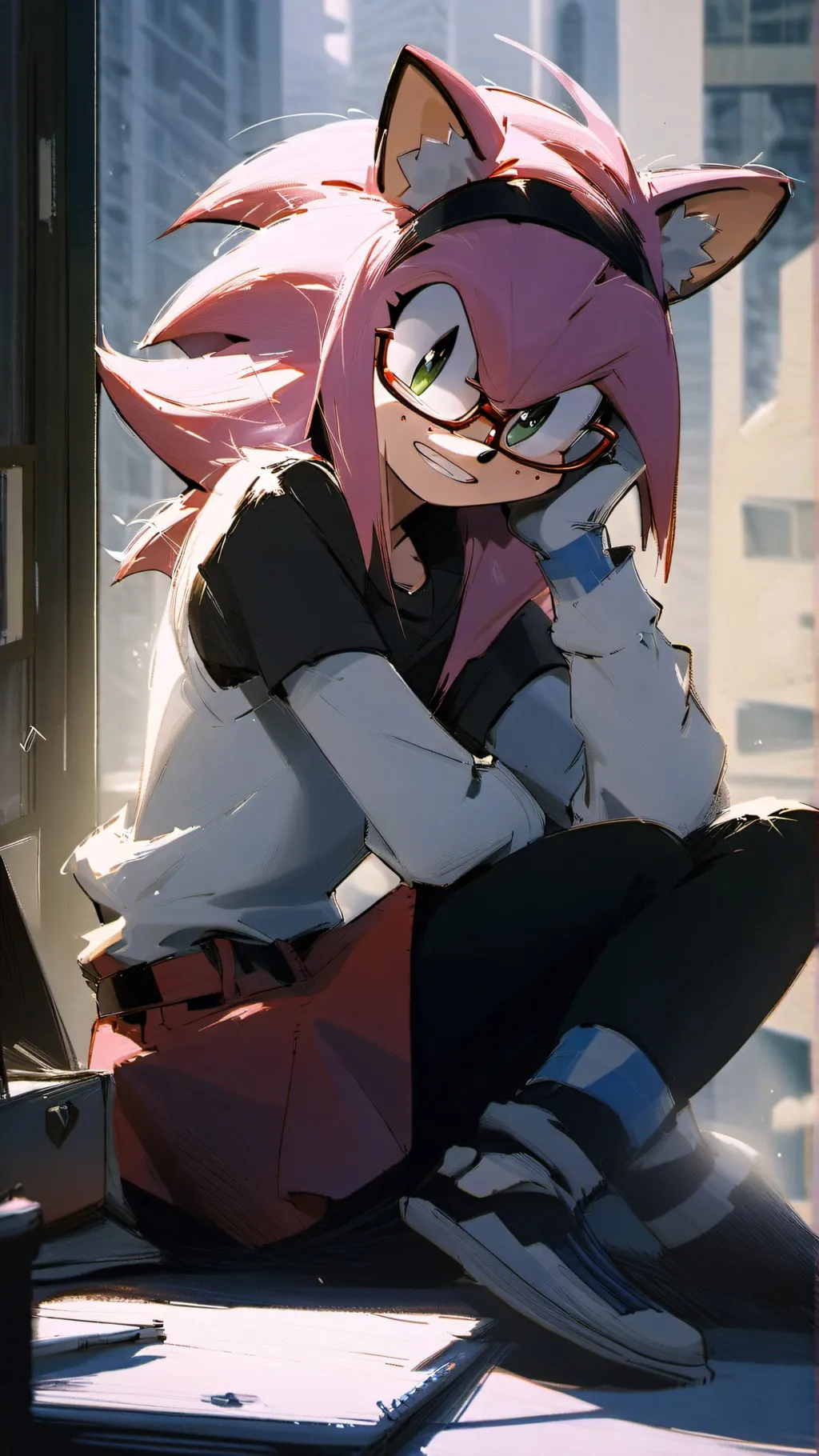 ai character: Amy rose background