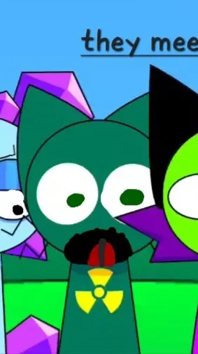 ai character: Pyramix sprunki Mt background