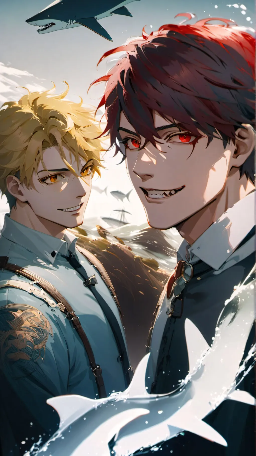 ai character: Lucifer x alastor background