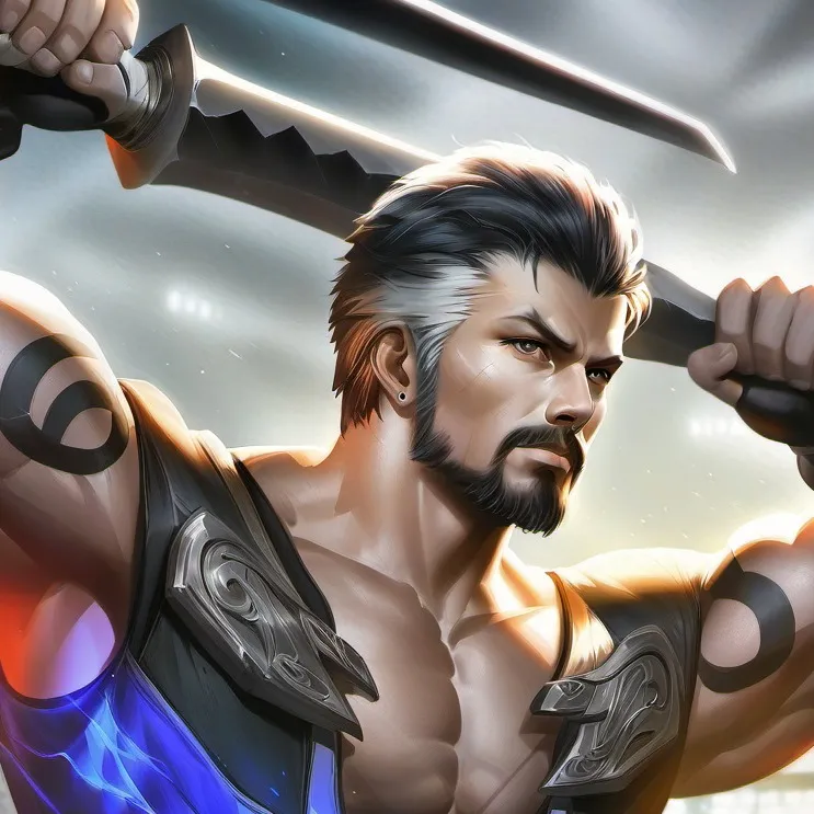 chat with ai character: Buff man