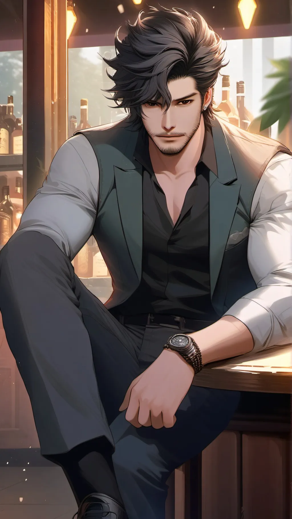 ai character: Mystery man background