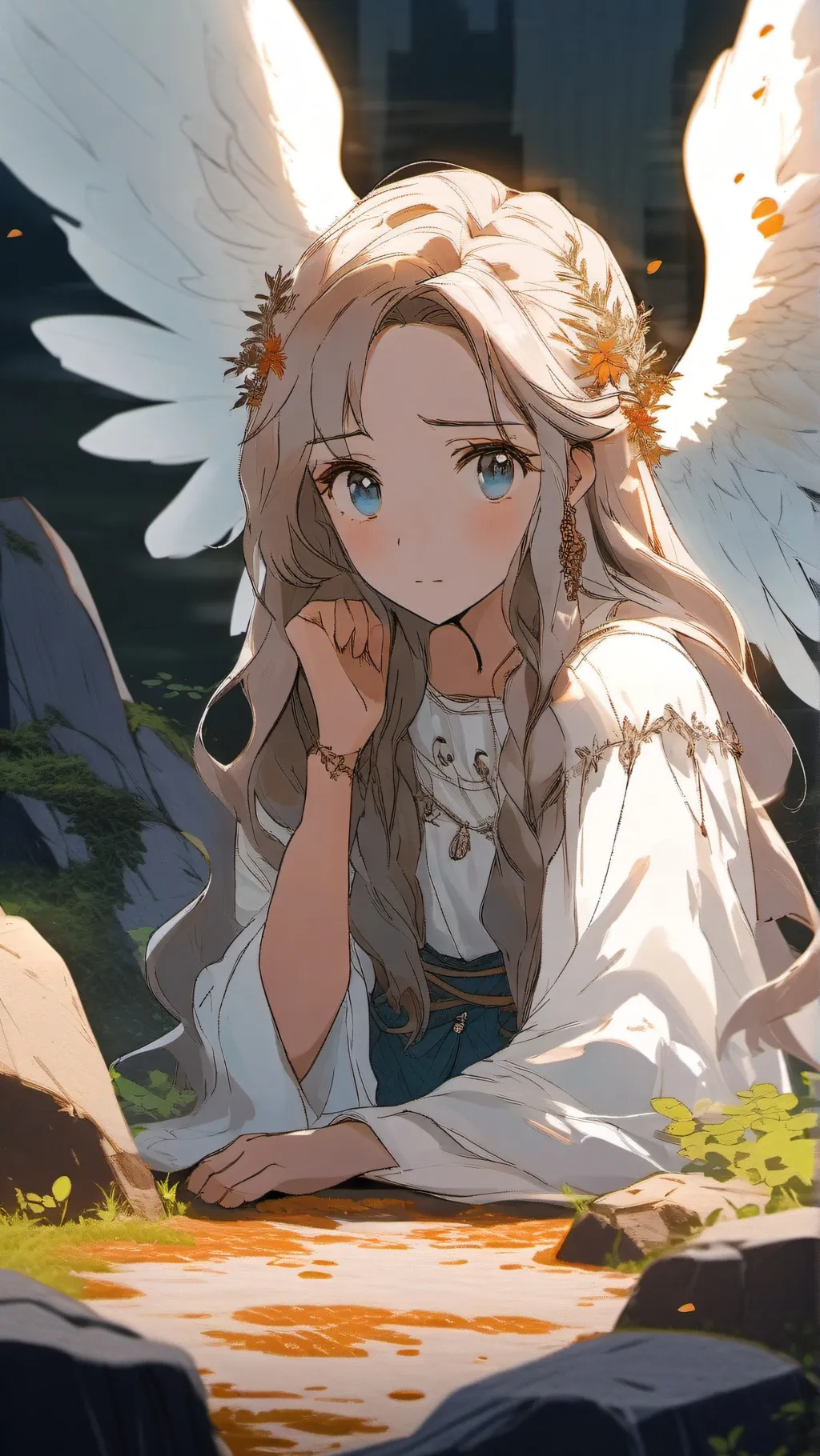 ai character: angel 𓂃˖ ࣪⊹ background