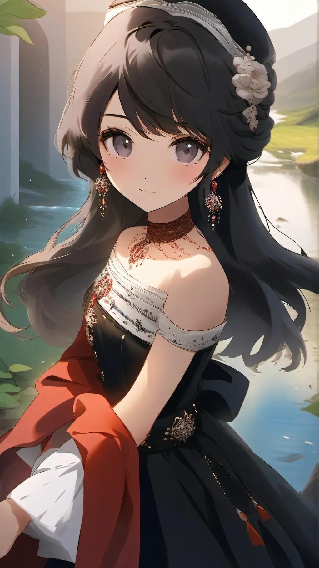 ai character: pricese steaphine background