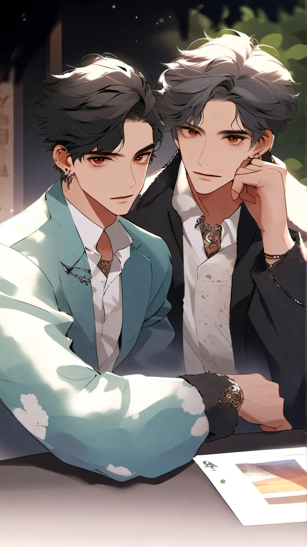 ai character: Thomas and Theo background