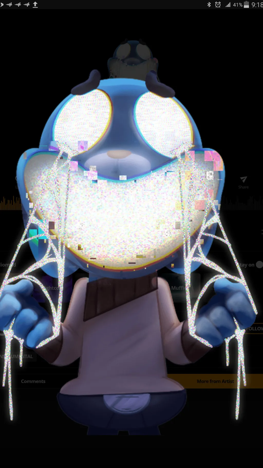 ai character: Glitched Gambal background